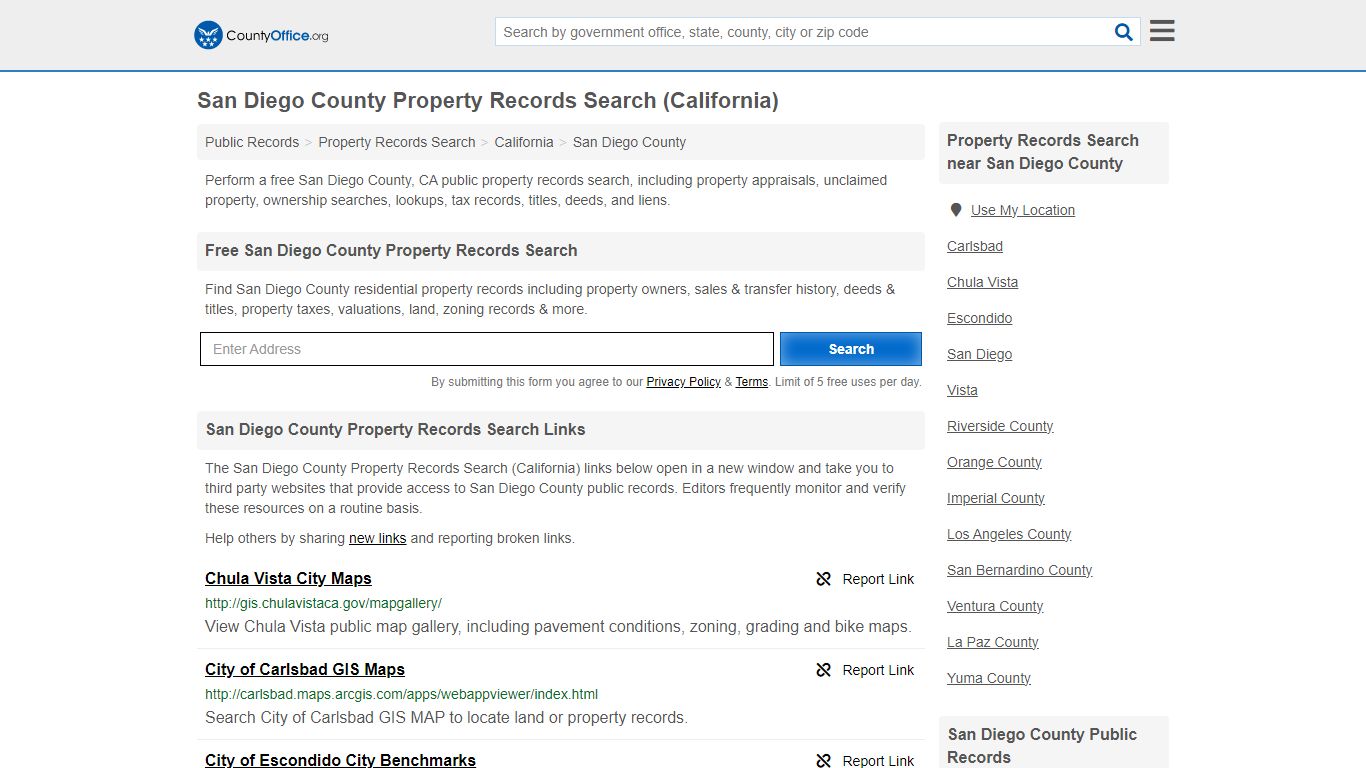 San Diego County Property Records Search (California)